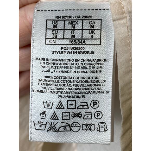 Guess Women's Pale Blush Peach Lightweight Button Front Shirt Size Medium - Picture 6 of 9